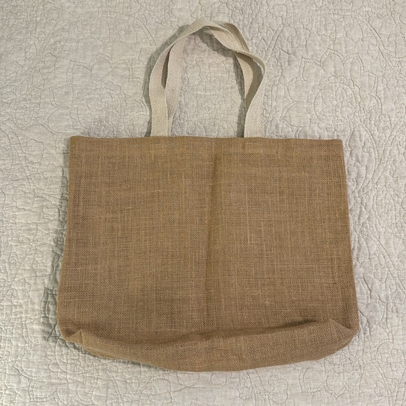 National Charity League (NCL Inc) burlap tan Canvas Tote Bag - Picture 2 of 2